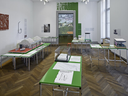 Soft power, faire la ville à Bruxelles, vue de l'exposition. Avec l'aimable autorisation du S AM Swiss Architecture Museum