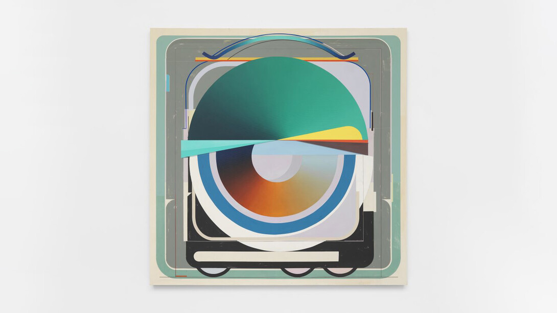 Bernhard Buhmann,
Green Baron, 2023.
Oil and acrylic on canvas,
78.74 x 78.74 inches,
200 x 200 cm. Courtesy of the artist and Marinaro 