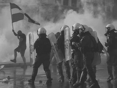 Tear gas has been used to disperse anti-vaccine protests