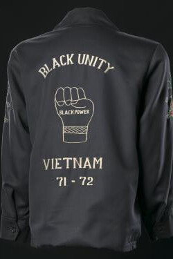 Vietnam tour jacket with black power embroidery