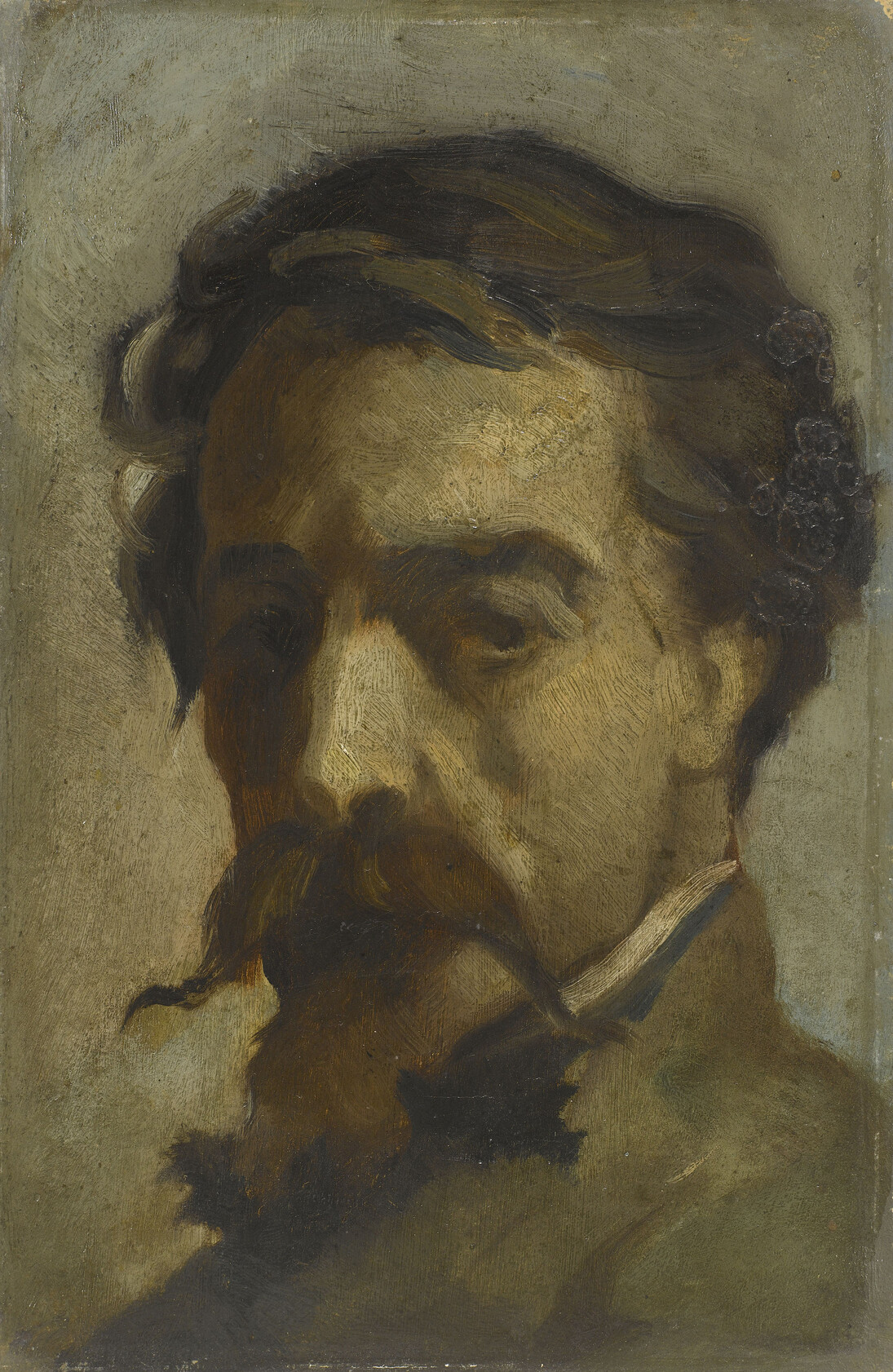 Jean-Baptiste Carpeaux (1827-1875), Autoportrait,
Huile sur carton, 29,5 x 14,5 cm, Paris, musée d’Orsay, RF 1938 53, © Musée d’Orsay, dist. RMN-Grand Palais / Patrice Schmidt