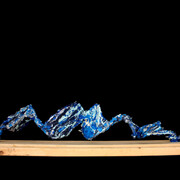 Adrian Molina, A Miles Kind of Blue, 4”x5”x16, ready-made object,paint,resin,wire