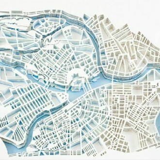 Matthew Picton, St Petersburg 1703-1963 - 2013, texts from books & poetry, musical score based upon a map of the great flood, 49 x 69 inches, framed