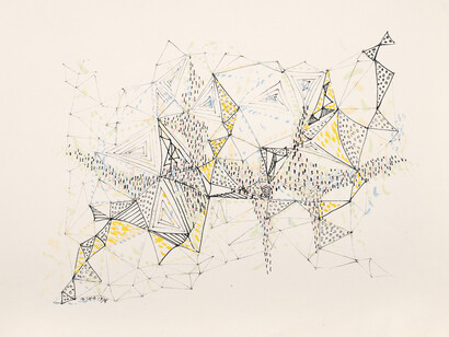 Untitled, 1983, Pen and ink and ballpoint on paper, 28 x 35 cm. Collection of the artist. Photo: Filipe Braga © Fundação de Serralves – Museum of Contemporary Art, Porto