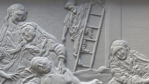 Compianto sul Cristo Morto, Antonio Allegri detto il Correggio Quadro Tattile HandSight.net, 2016, resina, 33 x 41cm