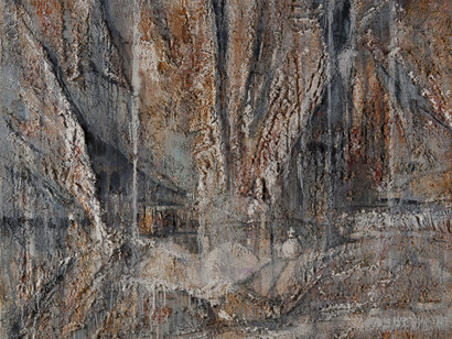 Thaier Helal, Maaloula, 2014, Mixed media on canvas, 152 x 183 cm
