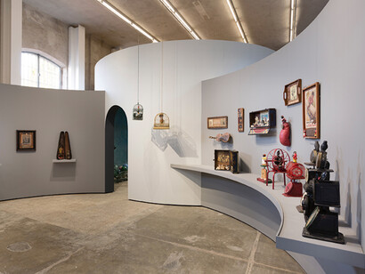 Betye Saar. Uneasy Dancer, Exhibition view. Courtesy of Fondazione Prada
