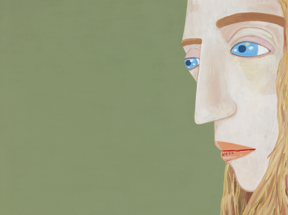 Brian Calvin, Painted Over (detail), 2014, Oil on canvas, 40 x 40 inches (101.6 x 101.6 cm). Courtesy Anton Kern Gallery, New York