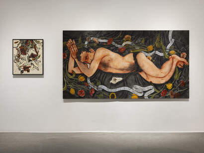 Roberto de Pinto, Ostinato, exhibition view. Courtesy of Francesca Minini