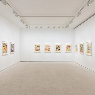 Jaune Quick-to-See Smith, Rooted in memory, exhibition view. Courtesy of Stephen Friedman Gallery