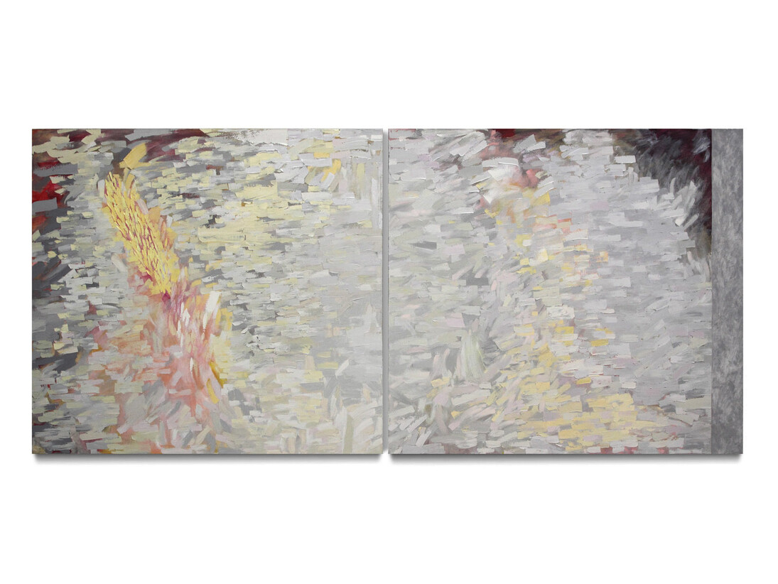 Judith Murray, Echo, 2013, oil on linen, 40 x 90 inches/101.6 x 228.6 cm