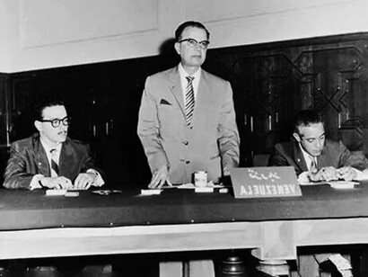 Delegación venezolana en la histórica Conferencia de Bagdad que dio inicio a la OPEP, llevada a cabo del 10 al 14 de septiembre de 1960