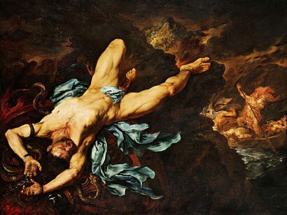 La torture d'Ixion, Giovanni Battista Langetti