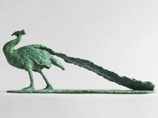 Charlotte Mayer, Peacock (small), 1999, Bronze, Edition of 6, 14cm high
