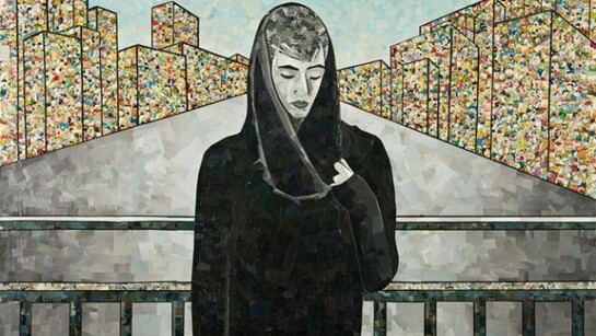 Kroytor Olga, Long Way, 2011, collage on cardboard, magazines, 85 x 109.5 cm