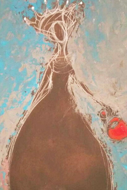 Tableau « Le sac rouge » par Daniela Meza Sigala (collection privée) 