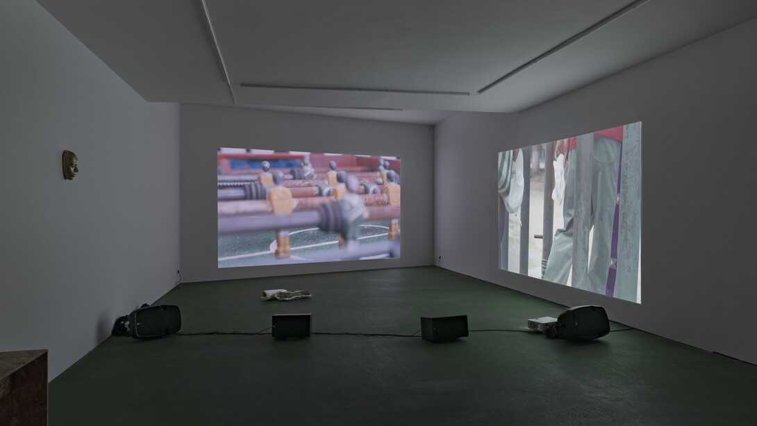 Bayo Hassan Bello, () objects () to hold () to let go (), exhibition view. Courtesy of Super Dakota