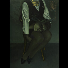 The Chandler with Gauguin's Evil Spirit,  2014
El Candelero con el espíritu maligno de Gauguin Óleo sobre tela / Oil on canvas
Colección / Collection Michael Elmenbeck