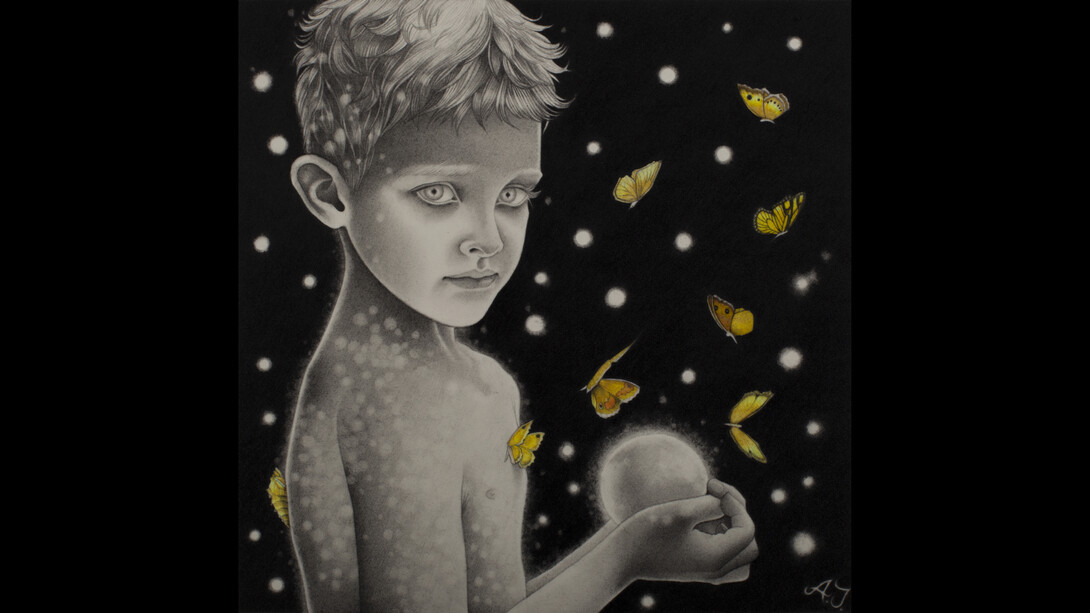 DCG_Alessia Iannetti_The Glowing Light_Graphite and watercolour on paper_15 x 15 cm_2014