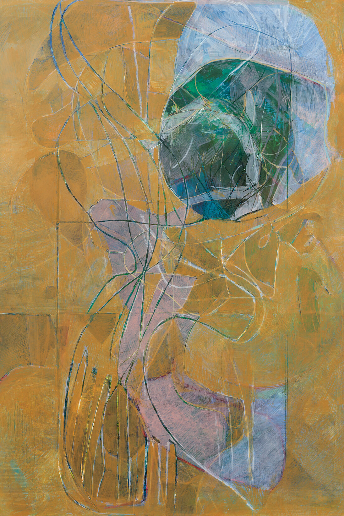 Nicholas Byrne, Screen drawing, 2015, oil on gessoed panel with artists frame, 100 x 70 x 2 cm, 39 3/8 x 27 1/2 x 3/4 ins, courtesy of Vilma Gold, London