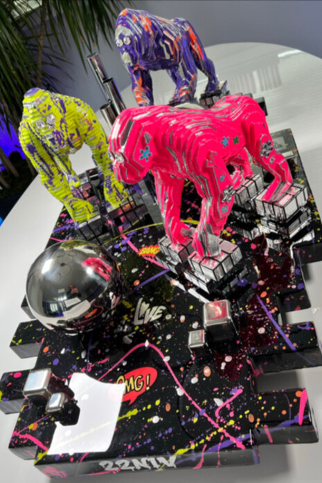 Neon Fluorescent Metropolitan Gorillas