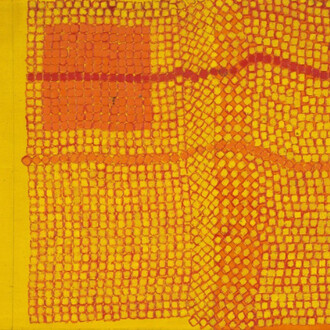 Wilhelmina Barns-Graham, Red on Orange and Lemon, 1967. Courtesy of Waterhouse & Dodd