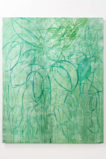 Thomas Berra, Elogio delle Vagabonde, olio e acrilico su tela, cm 126 x 110, 2017, ph. credit Marco Fava