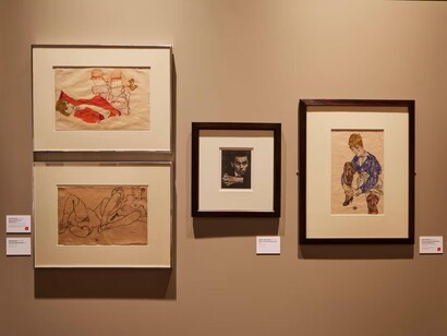 Egon Schiele, Portrait of Dr. Erwin von Graff, exhibition view. Courtesy of Neue Galerie