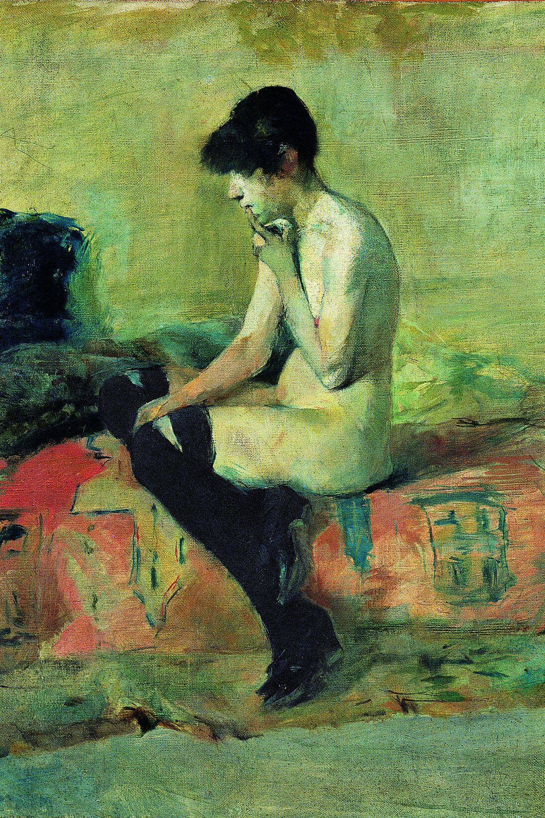 Henri de Toulouse-Lautrec, Etude de nu. Femme assise sur un divan,1882, Olio su tela, Musée Toulouse-Lautrec, Albi, France