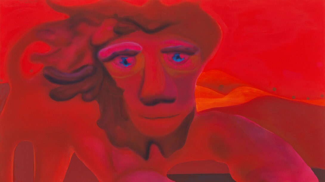 Austin Lee, Lion with blue eyes, 2024. Courtesy of the artist and Jeffrey Deitch. Photos by Genevieve Hanson