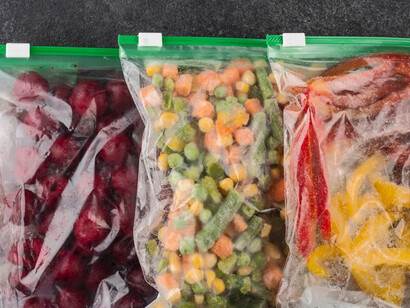 Eco-friendly convenience with foods stored inside reusable silicone bags, offering sustainable and practical solutions for your kitchen needs