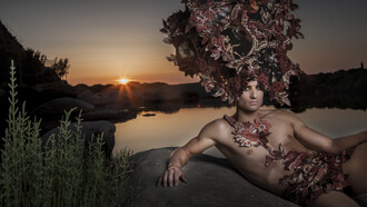 Head Sculpture "Il Caravaggio", model Vincenzo Battaglia, foto Antonio Cilona