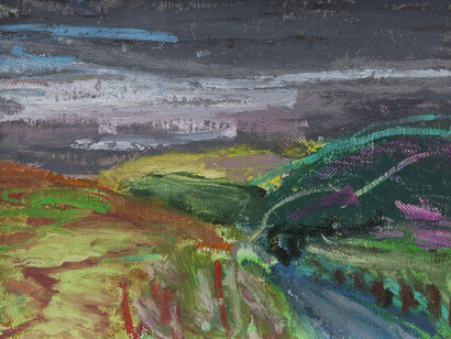 Lucy Jones, Dying Day, Oil on canvas, 7 x 9 in, courtesy of Flowers Gallery, London and New York