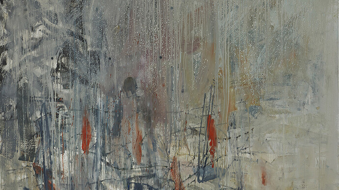 Cesare Lucchini, a very routh path, 2014, oil on canvas, 190 x 201,5 cm