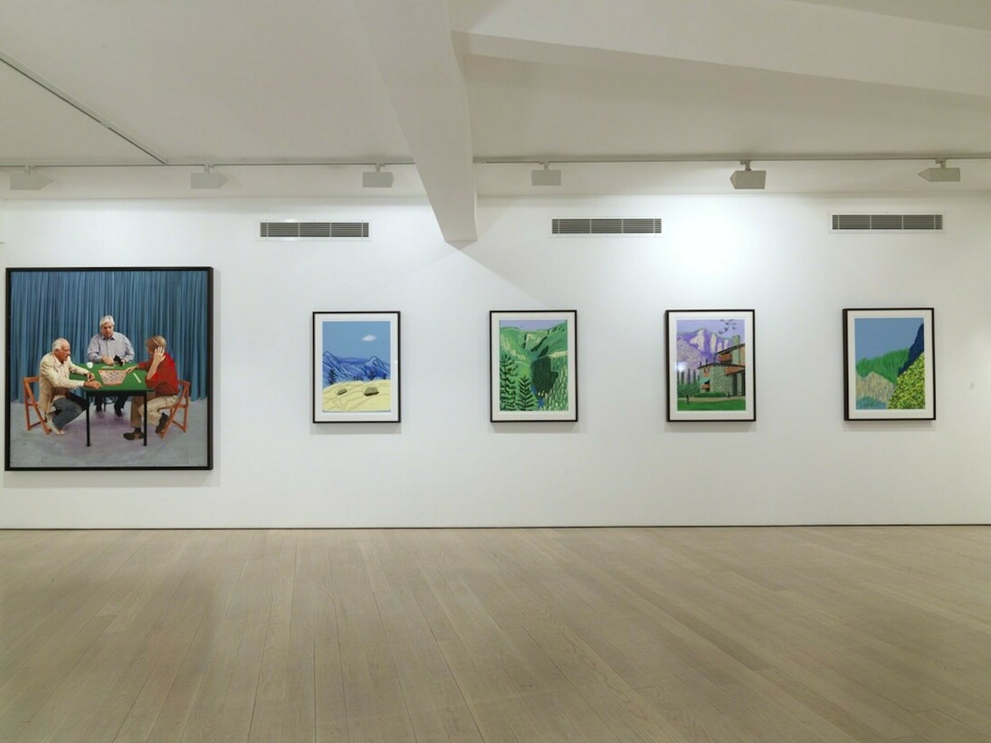 David Hockney. Digital Drawings, Exhibition view. Courtesy of Annely Juda Fine Art