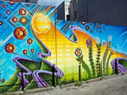 San Francisco, California. Grafitis en Mission