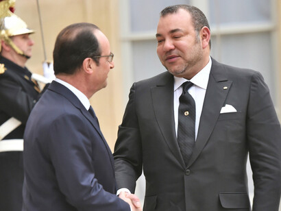 King Mohammed VI and Francois Hollande
