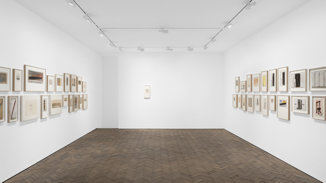 Michael Simpson, Drawing towards painting, selected drawings 1974-2024, exhibition view. Courtesy of the artist and Modern Art. Photo by Modern Art, Robert Glowacki, Michael Brzezinski, Marcus Leith