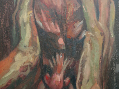 Detalle de la obra de la serie Migraine Madness de Joey Shebester