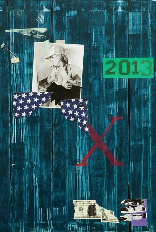 Michael St. John, Country Life, 2013, acrylic, collage/assemblage, polymers, 48 x 36 inches (121.9 x 91.4 cm)