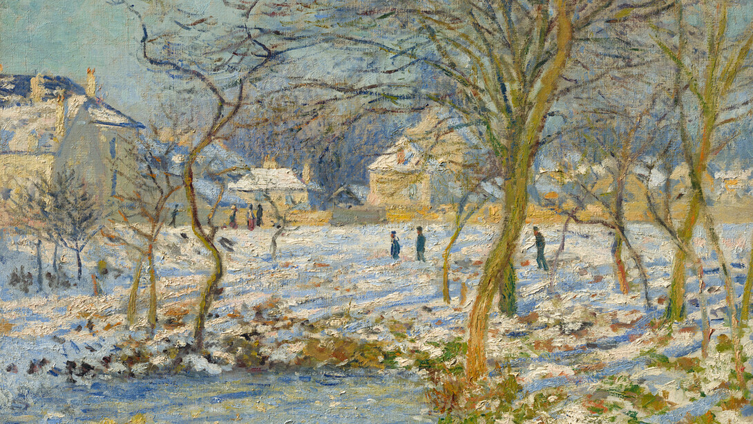 Claude Monet, La mare, effet de neige (détail), 1874–1875. Avec l'aimable autorisation du National Gallery of Canada