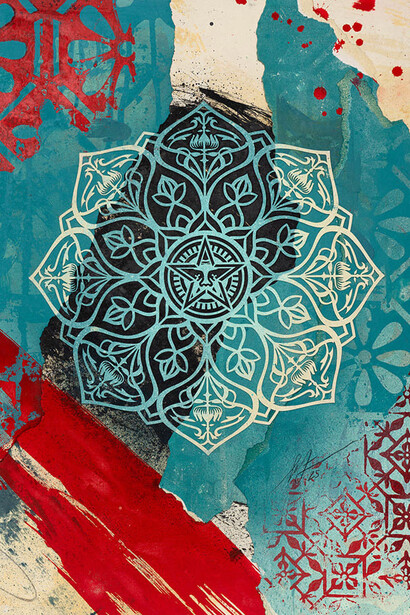 Shepard Fairey, Mandala 1 (Small), 2025. Courtesy of Harman Projects