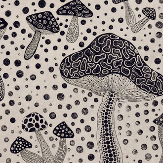 Yayoi Kusama, Mushrooms (detail), 1995. Courtesy of Ota Fine Arts