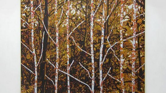 William Monk, Paravent (Universum), 2014, Oil on canvas, 90 1/2 x 110 3/16 in. (230 x 280 cm)