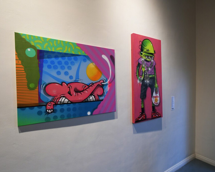 AngelOnce & GoopMassta, Exhibition view. Courtesy of Ewkuks