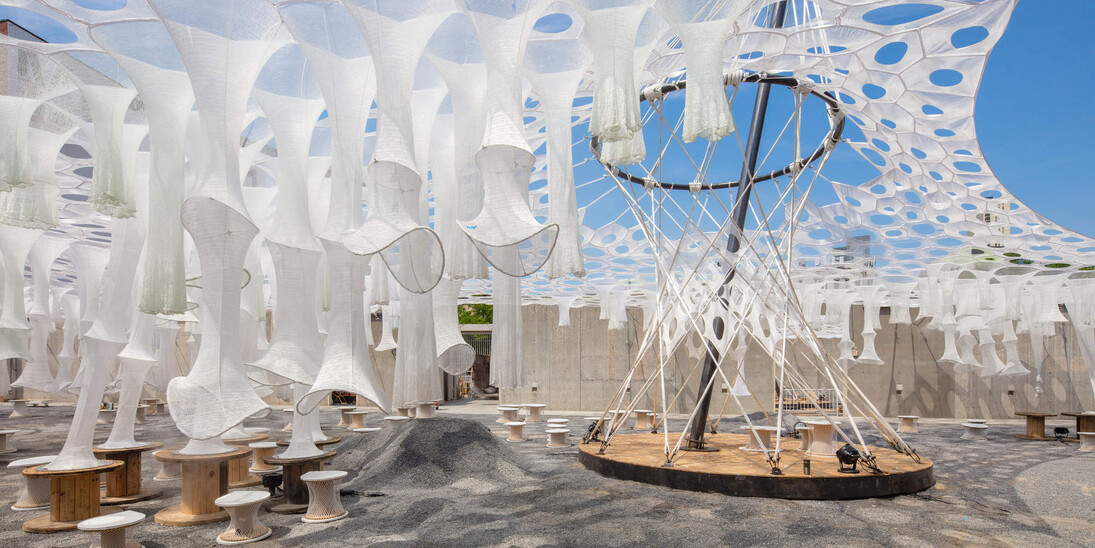 Lumen by Jenny Sabin Studio. Courtesy of MoMA PS1