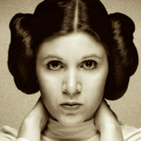 Carry Fischer como Leia Organa en la trilogía original