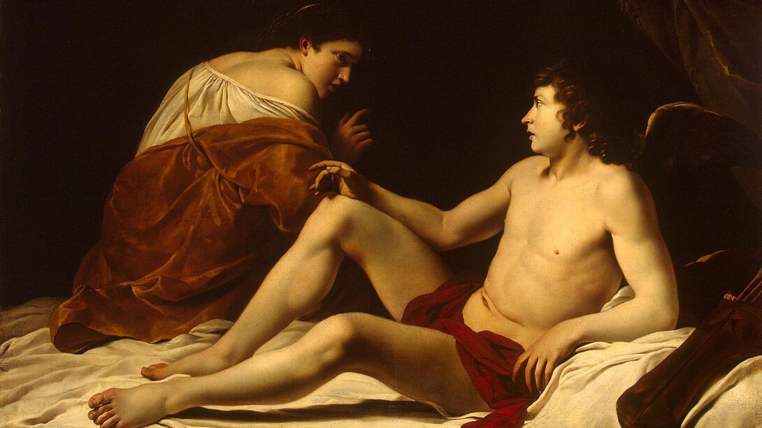 Orazio Gentileschi, Cupido y Psique (detalle)