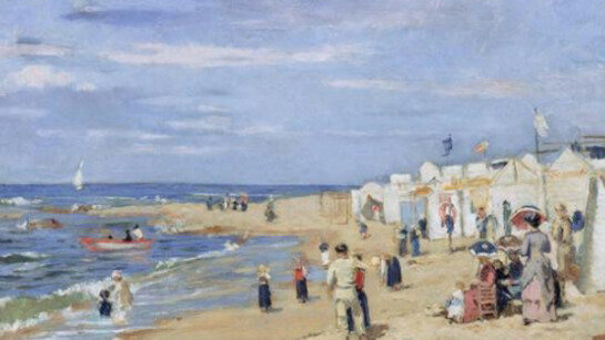 Inv. 327 João Marques de Oliveira (1853-1927) Praia de Banhos, Póvoa de Varzim, 1884 72,5x95cm Óleo sobre tela