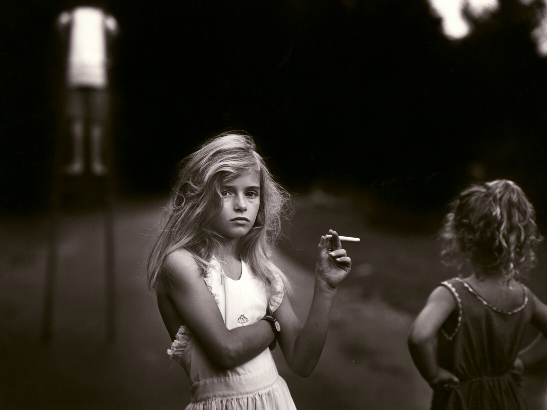 Sally Mann, Candy Cigarette, 1989, Gelatin silver enlargement print, 20 x 24 inches, Edwynn Houk Gallery, New York